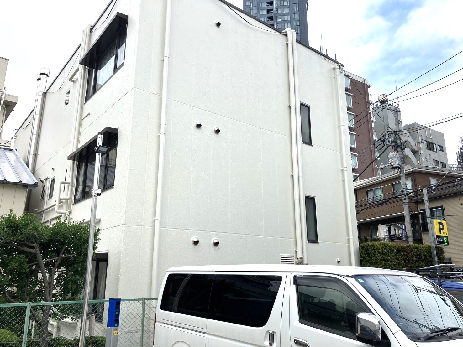 日本香堂　青雲記念館 外壁塗装工事の施工写真2